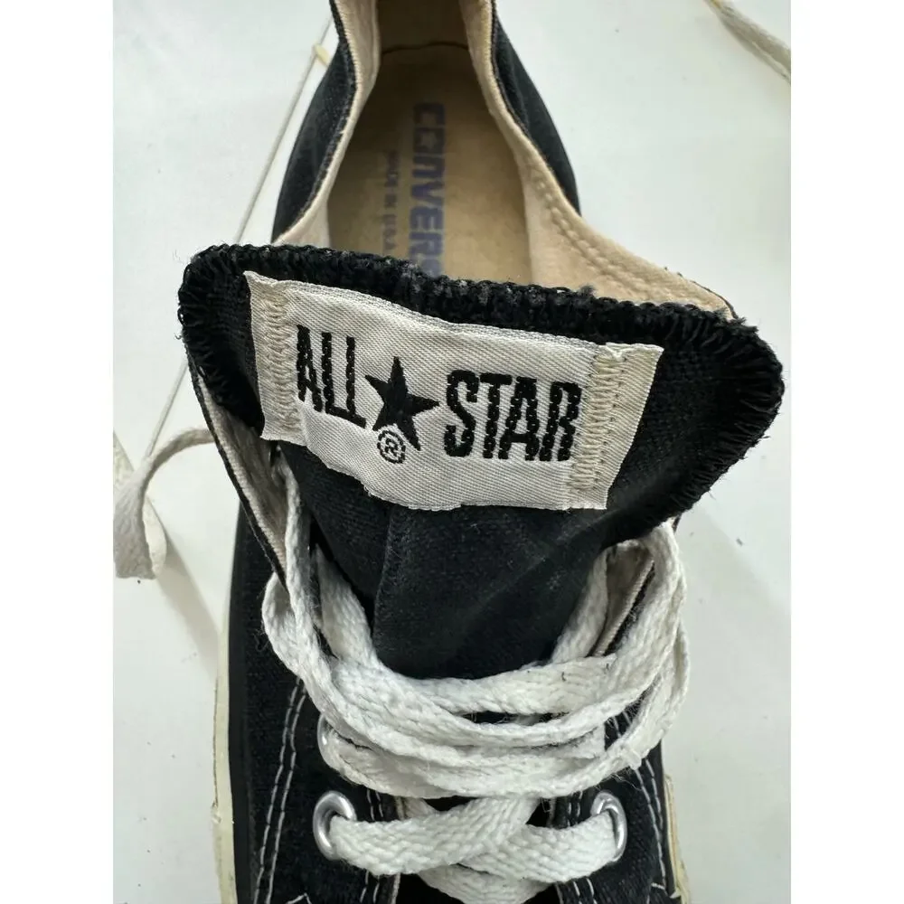 Vtg 80s 90s Converse Mens Sz 5.5 Women’s 7.5 Black Low Top All Star USA Sneakers